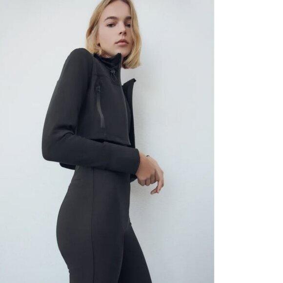 Zara Water Repellent Technical Crop Jacket, M - Picture 2 of 15